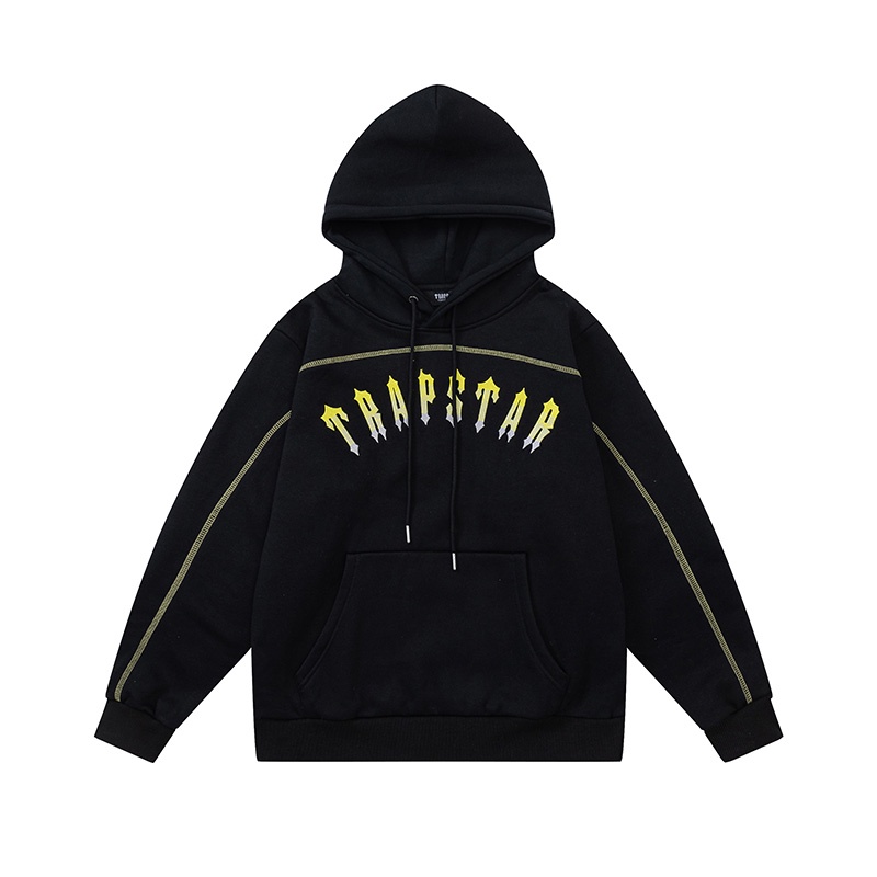 Hàng Bán Chạy --Áo Sweatshirt Có Mũ Trùm Đầu Lót Lông Cừu Thêu Họa Tiết Phong Cách-Trapstar-Gradient Cho Nam Và Nữ