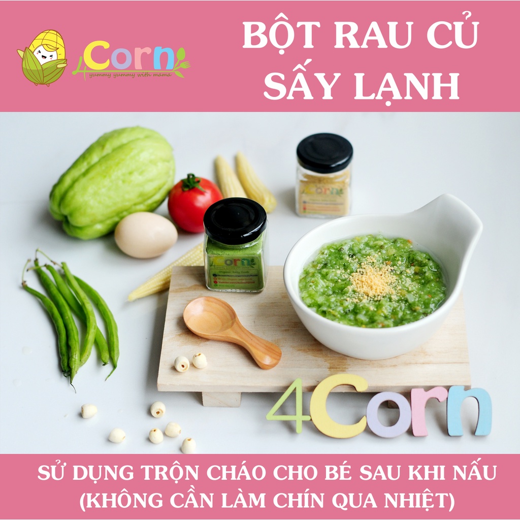 Bột rau củ sấy lạnh (túi zip/hũ 20g) - Cho bé 5m+