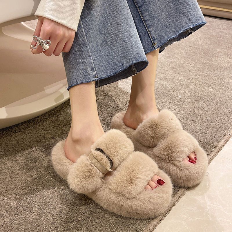 Dép Bông Nữ Đế Dày Chống Trượt Dễ Thương