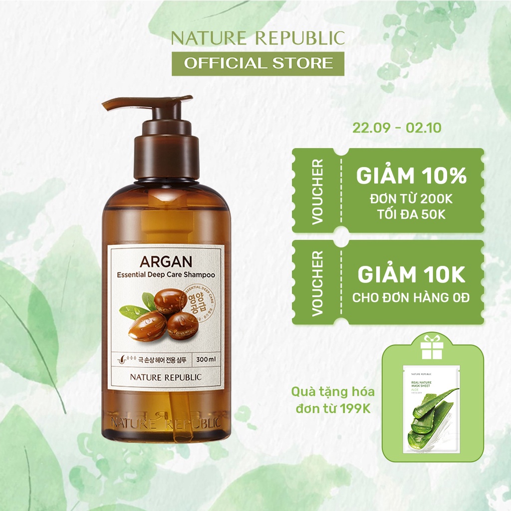 Nature Republic Dầu gội đầu Argan Essential Deep Care Shampoo 300ml
