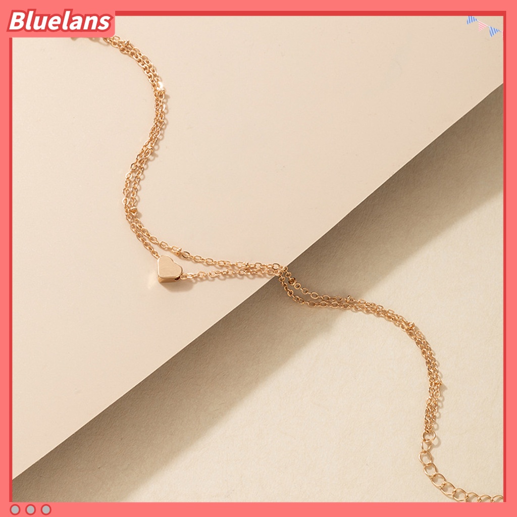 Lắc Chân Hai Lớp Mặt Hình Trái Tim Bằng Hợp Kim Thanh Lịch Có Thể Điều Chỉnh 48h