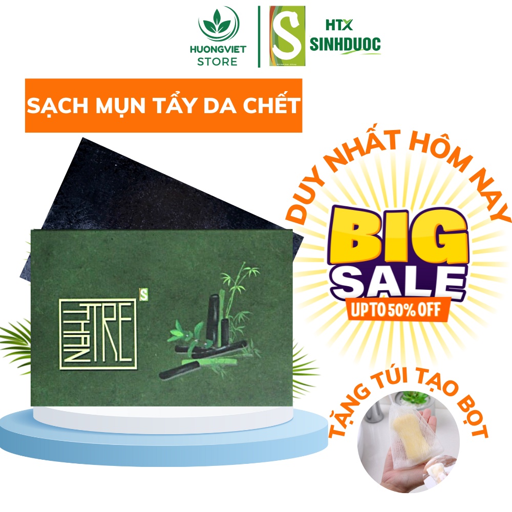 Xà Bông Than Tre Sinh Dược Xà Phòng Cục Handmade Hữu Cơ Thiên Nhiên Tắm Trắng Tẩy Da Chết Làm Sạch Cơ Thể
