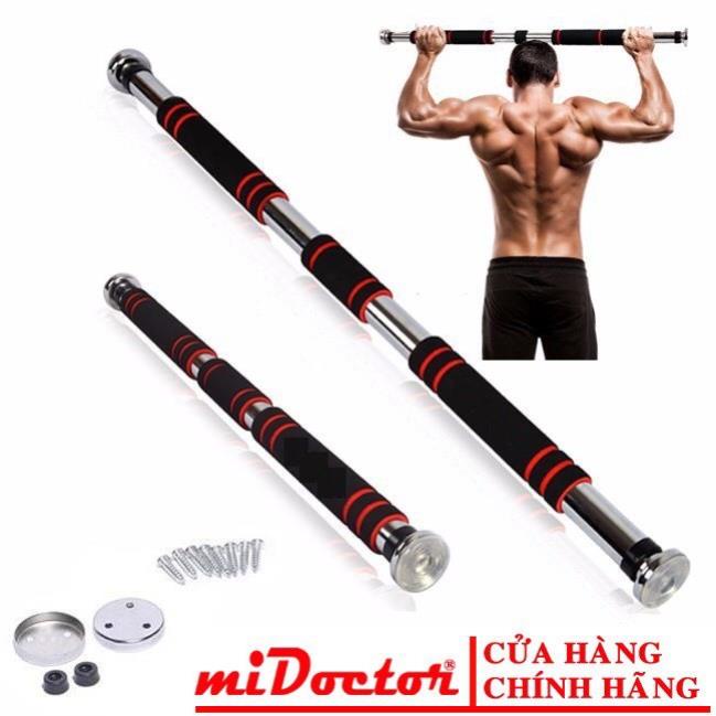 Thanh Xà Đơn Gắn Tường Gắn Cửa Tại Nhà Inox Không Cần Bắt Vít Có Thể Điều Chỉnh Chiều Dài Kéo Dài Từ 60cm - 150cm