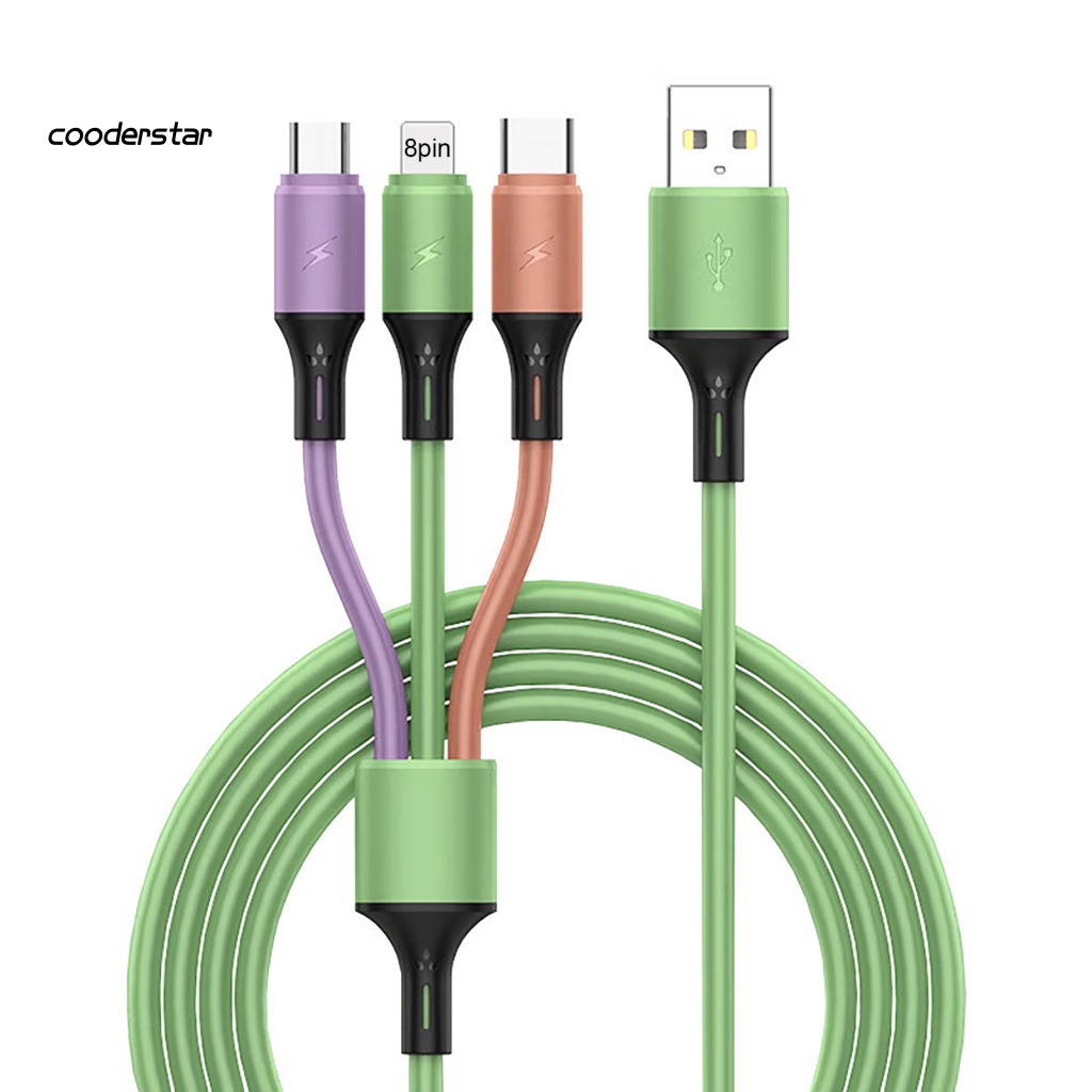 Dây Cáp Sạc USB 5A Đa Năng 3 Trong 1