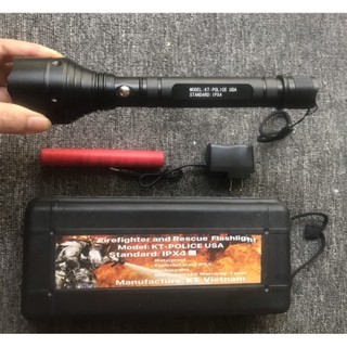 Đèn pin cảnh sát chống nước chống nổ vỏ nhôm ipx4