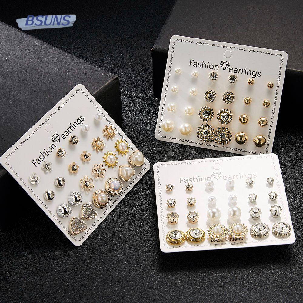 12 Đôi Bông Tai Ngọc Trai Thời Trang Nữ Tính