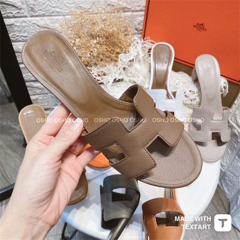 Guốc HƠ MEC gót vuông sang chảnh 5cm OSHO, chất da lì mềm, phom chuẩn ôm chân, full bill thẻ túi hộp xốp