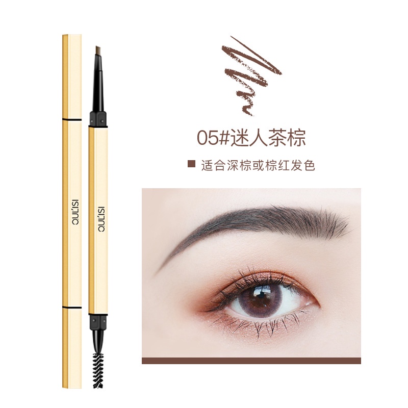 Chì kẻ mày hai đầu Triangle Brow Pencil siêu mịn 3 màu không thấm nước Trang điểm lâu trôi