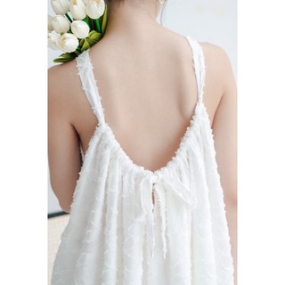 [I am] - Đầm cổ yếm lưng cột nơ - CLOUDY DRESS