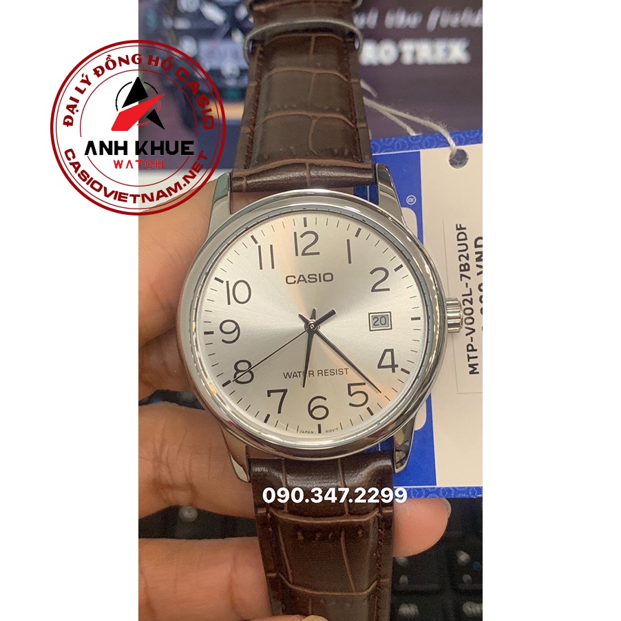 Đồng Hồ Casio MTP-V002L-7B2UDF | Nam | Dây Da | Mặt Số Nam Tính | Chống Nước