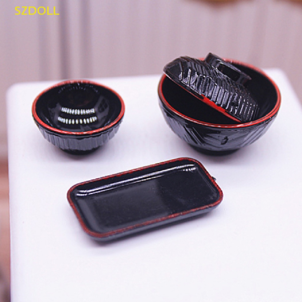 Mô Hình Bát Đĩa Mini Tỉ Lệ 1: 12 Trang Trí Nhà Búp Bê Dom