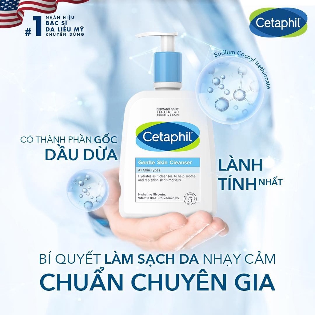 Sữa rửa mặt Cetaphil dịu nhẹ cho mọi loại da [250ml] - Cetaphil Gentle Skin Cleanser
