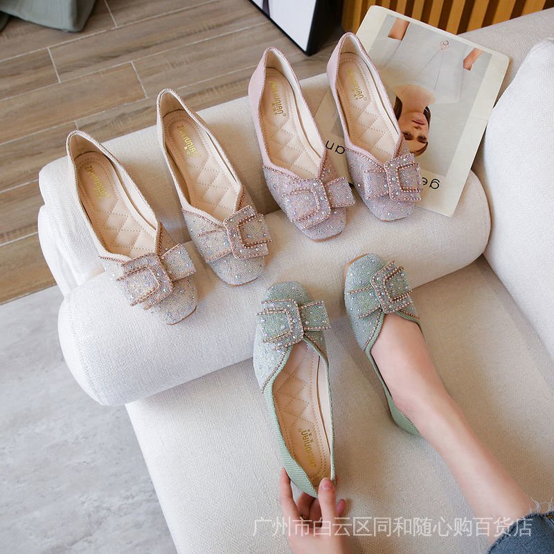 Giày Búp Bê Đế Mềm Mũi Vuông Thời Trang Hàn Quốc 2022 Cho Nữ