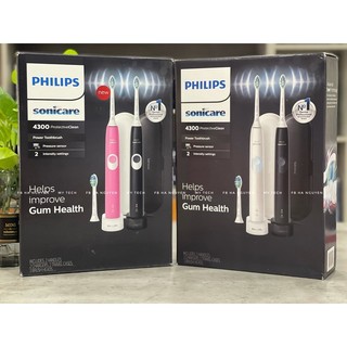 [ HÀNG CHÍNH HÃNG] BỘ ĐÔI BÀN CHẢI ĐIỆN PHILIPS SONICARE 4300
