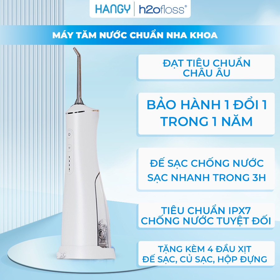 Máy tăm nước XY-1 không dây thông minh HANGY [Bảo hành đổi mới trong 12 tháng]