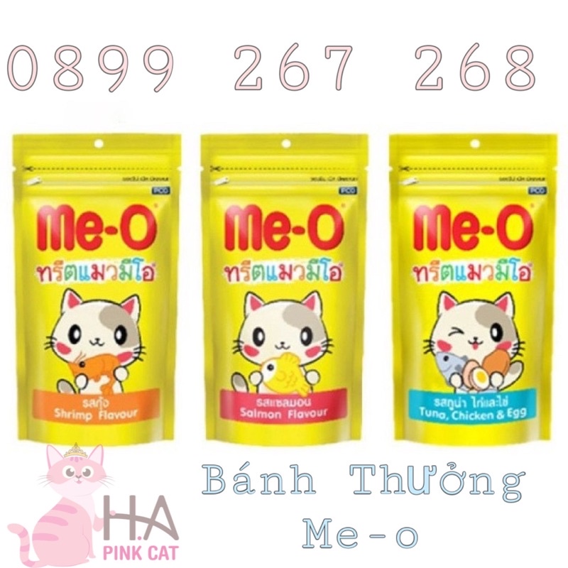 Bánh thưởng cho mèo ME-O TREAT 3 vị gói 50g