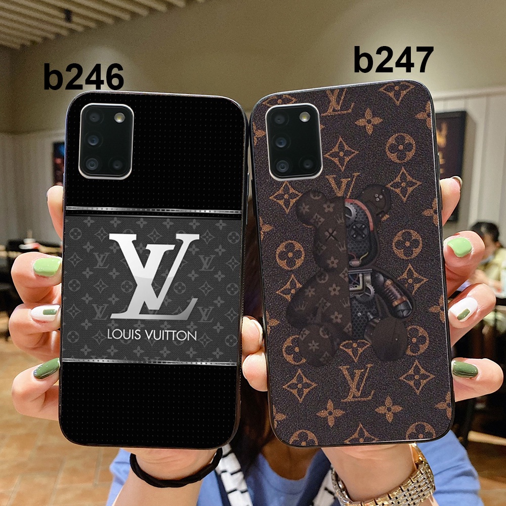 Ốp lưng điện thoại Samsung a31 / ss a51 / ss a71 thương hiệu LV louis vuit ton in vân da