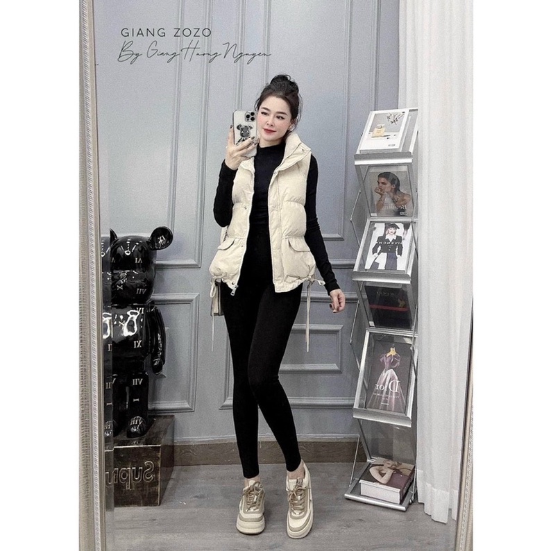 Bán sỉ áo phao ghile rút dây 3 màu hàng QC