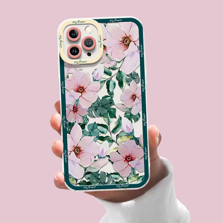Ốp Điện Thoại TPU Dẻo Trong Suốt Họa Tiết Hoa Xinh Xắn Cho IPhone 14 13 Pro Max 12 11 XS XR X 8 7 6 6s 14 Plus