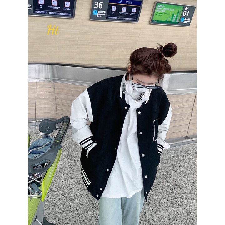 Áo Khoác Bomber chữ A , Áo Bomber bóng chày  Nam Nữ  Chất liệu nỉ dày dặn