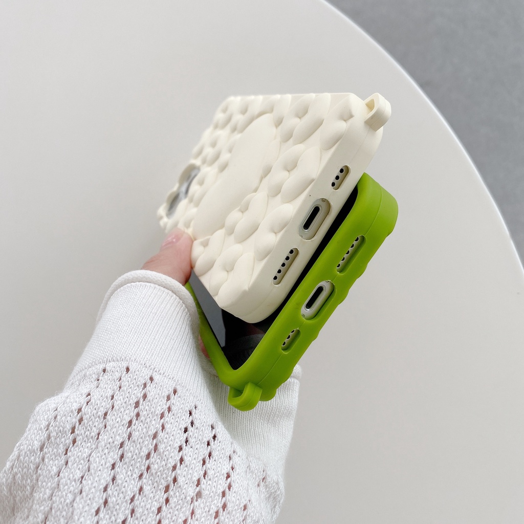 Ốp Điện Thoại Tpu Silicon Mềm Chống Sốc Hình Trái Tim 3D 4 Màu Tùy Chọn Cho iPhone 14 13 12 11Pro XS Max X XR Plus