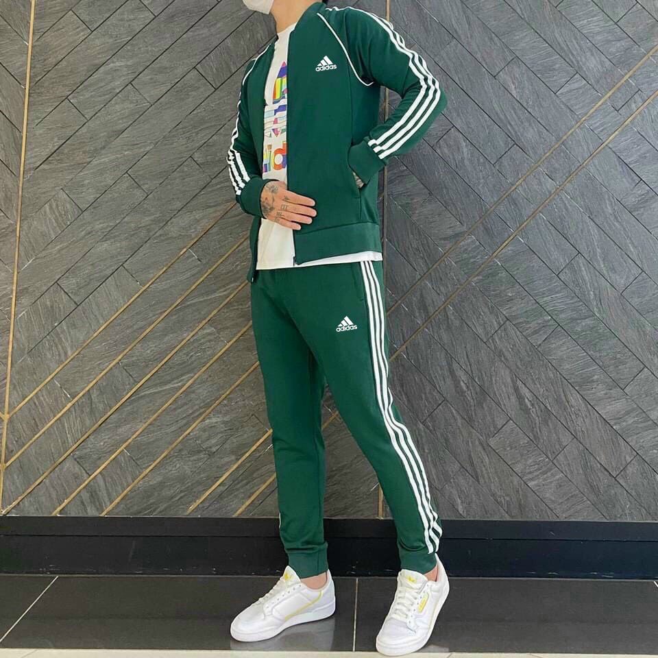 bộ thể thao adidas nam nữ thu đông 3 sọc logo in, quần áo thể thao nam nữ co giãn, đồ cao cấp 3 màu cơ bản - BN10