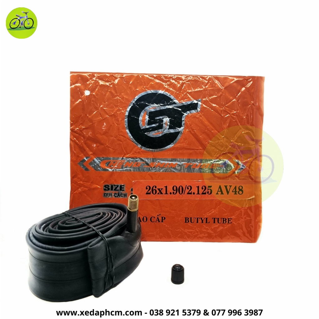 Ruột xe đạp săm CHENGSHIN 27x1.3/8 - 26x1.95/2.125 AV32-48mm van xe máy