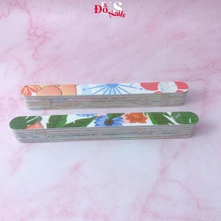 Lốc 10 dũa móng tay - dũa họa tiết bông hoa nhám hàn