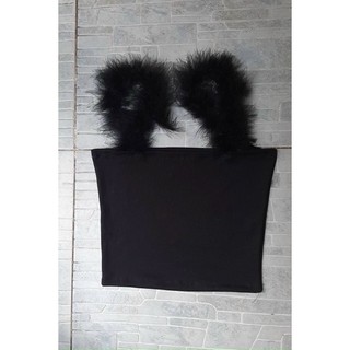 Áo 2 dây phối lông gấu - A2U