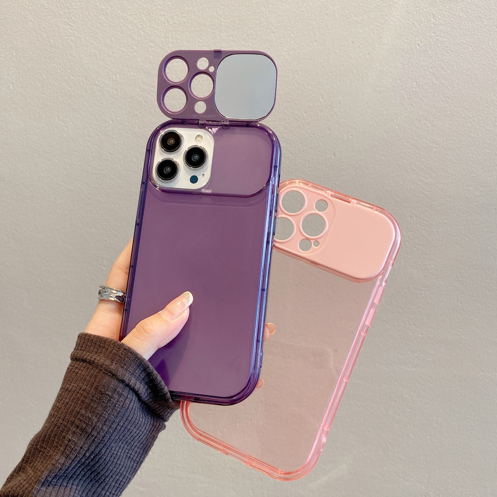 Ốp Điện Thoại Chống Sốc Tráng Gương Đơn Giản Thời Trang Cho iPhone 14 / 13 / 12 / 11 / XS / 8P / 7