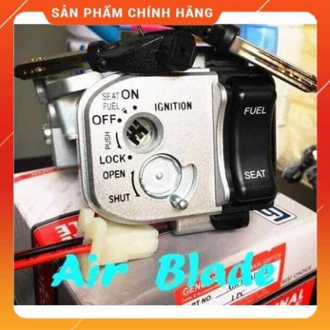 Bộ ổ khóa Air Blade 110cc 2007 - 2011 6 Cạnh (xe máy AirBlade Ab110 Honda điện Châu Hưng chiau hung