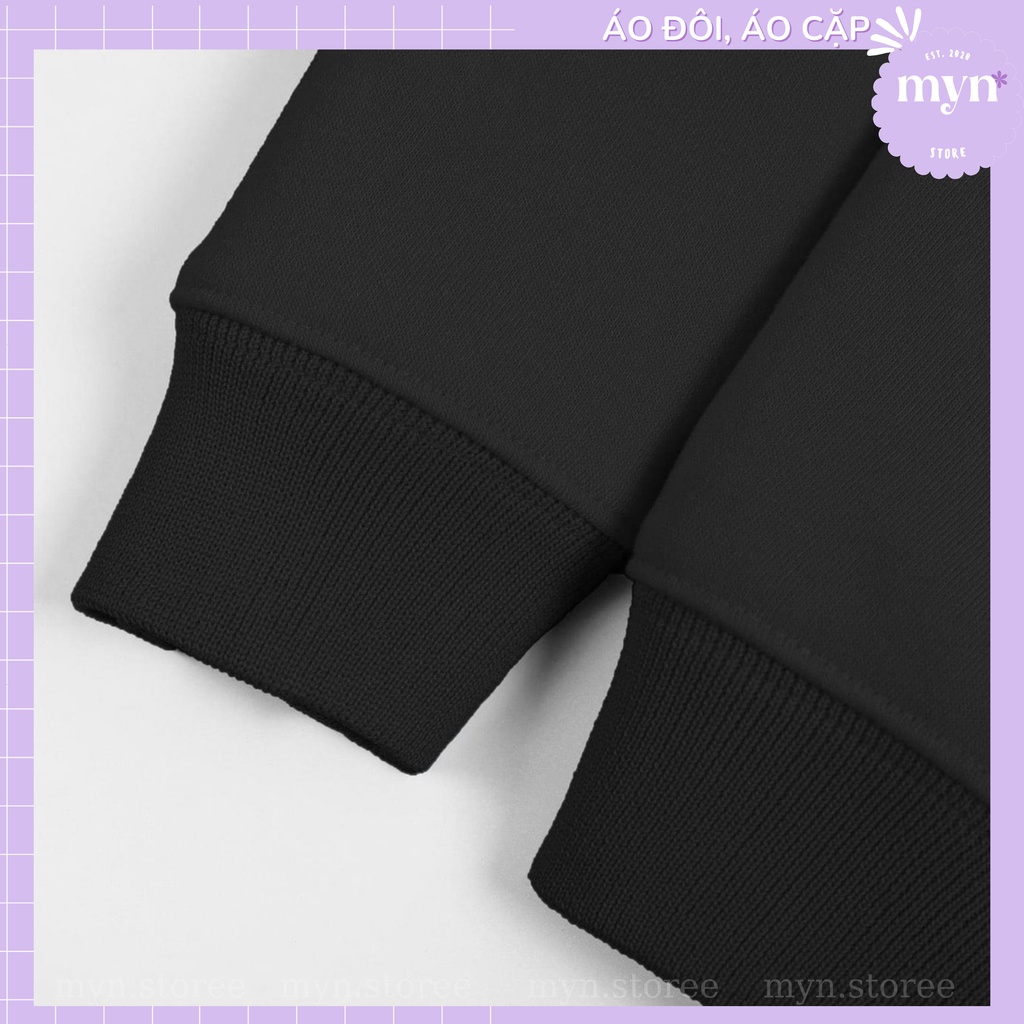 Áo Sweater Nỉ Dày Dặn Cặp Đôi Hình Mặt Trăng Xanh Siêu Đẹp, Áo Sweater Nam Nữ Form Rộng Đủ Size