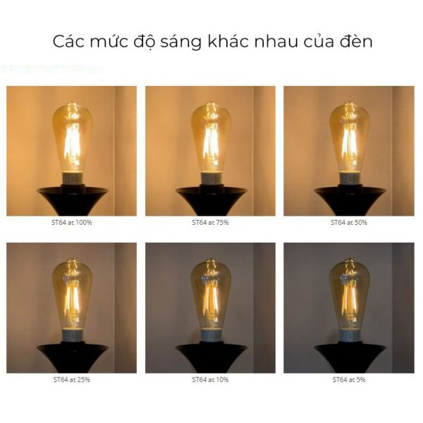 Bóng Đèn Led dây tóc Thông Minh, Edison vintage Yeelight Filament Bulb ST64 đui E27