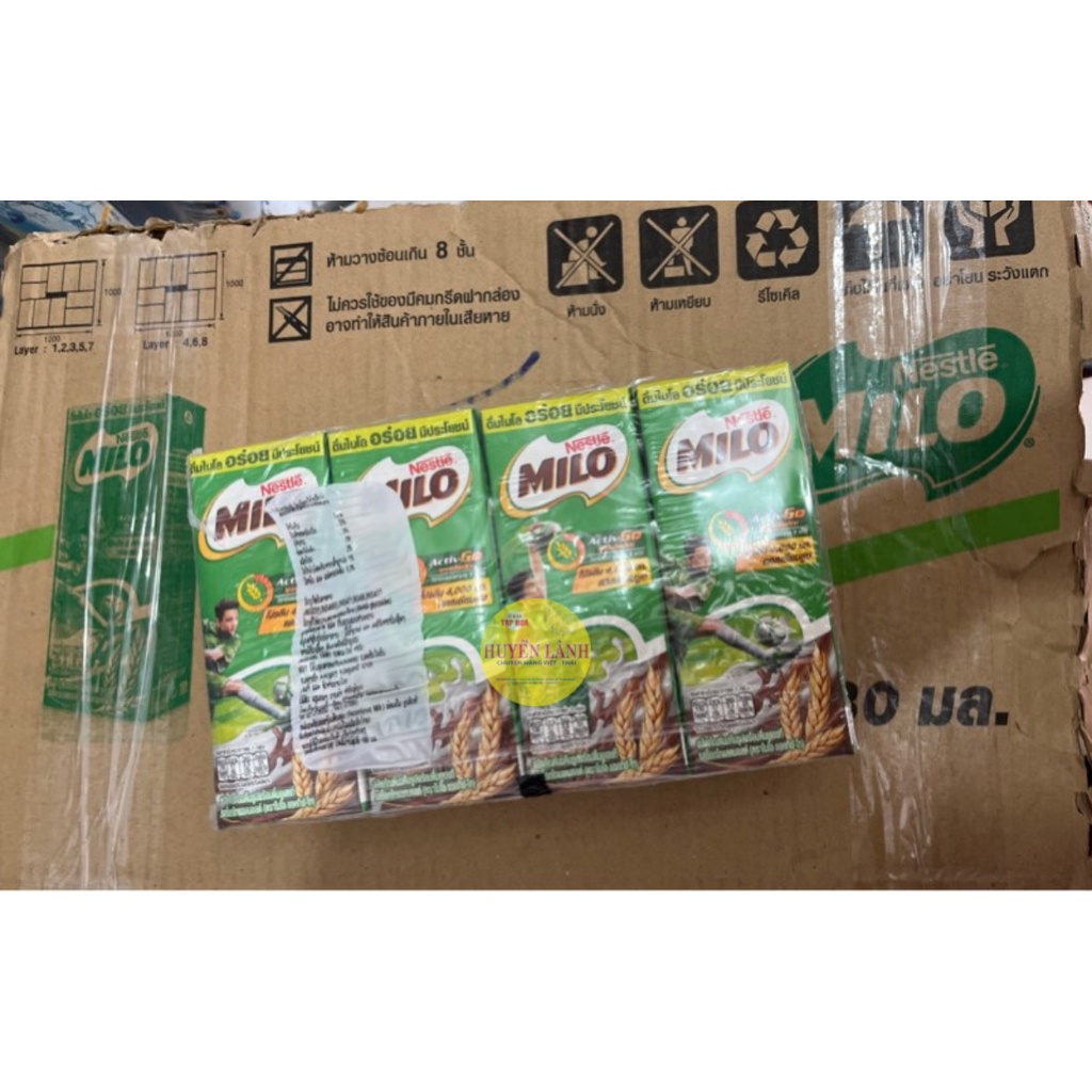 [Siêu ngon, Siêu bổ dưỡng] Sữa Milo Nestle Thái Lan 180ml - 4 hộp/lốc (Giá sỉ khi mua 1 thùng)