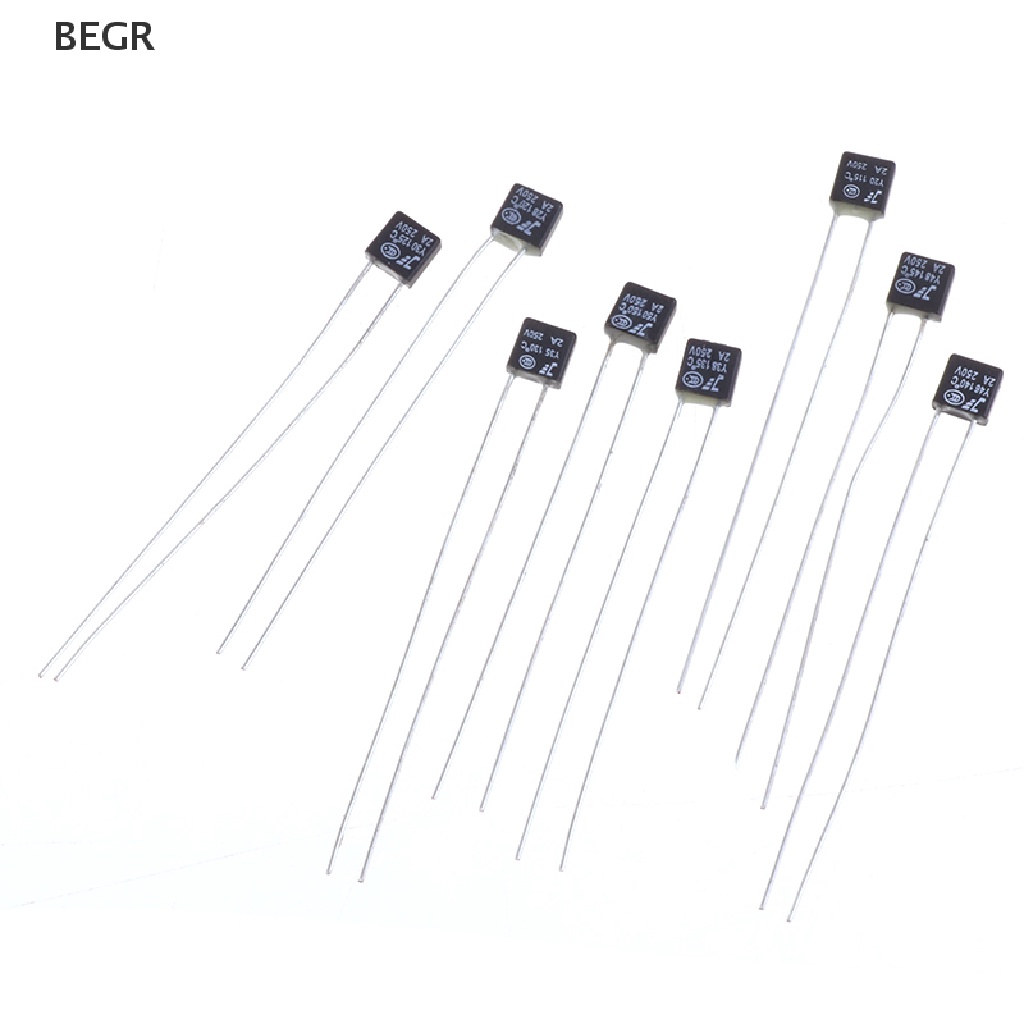 Set 10 Cầu Chì Nhiệt 2A 250V 115 120 125 130 135 140 145 150 Độ Có Công Tắc
