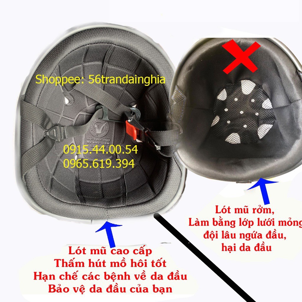 Mũ Bảo Hiểm Nửa Đầu 1/2 Tem Gấu nâu có tai có kính Siêu HOT - Nón bảo hiểm Hàng Cao Cấp