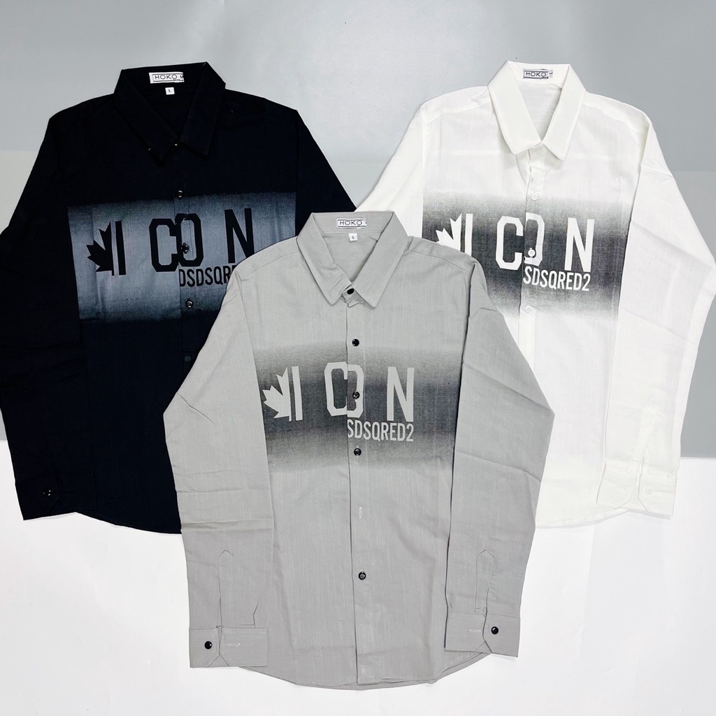 Áo Sơ Mi Đũi Tay Dài Loang ICON DTD14