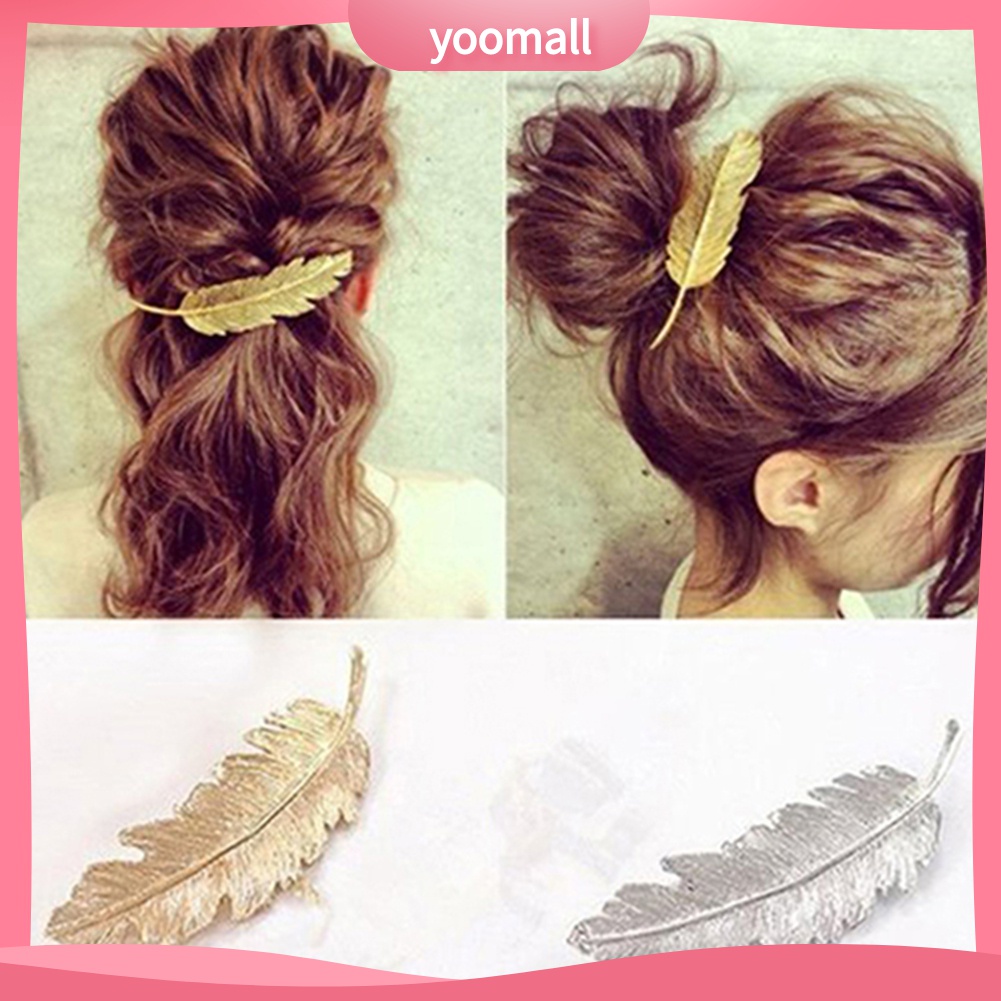 Kẹp tóc hình chiếc lá phong cách vintage xinh xắn cho nữ