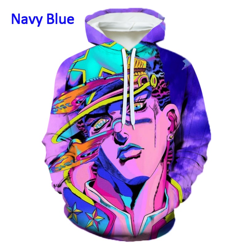 Áo Hoodie Dài Tay In Hình Anime Jojo 'S Bizarre Adventure 3D Thời Trang Thu Đông Dành Cho Nam