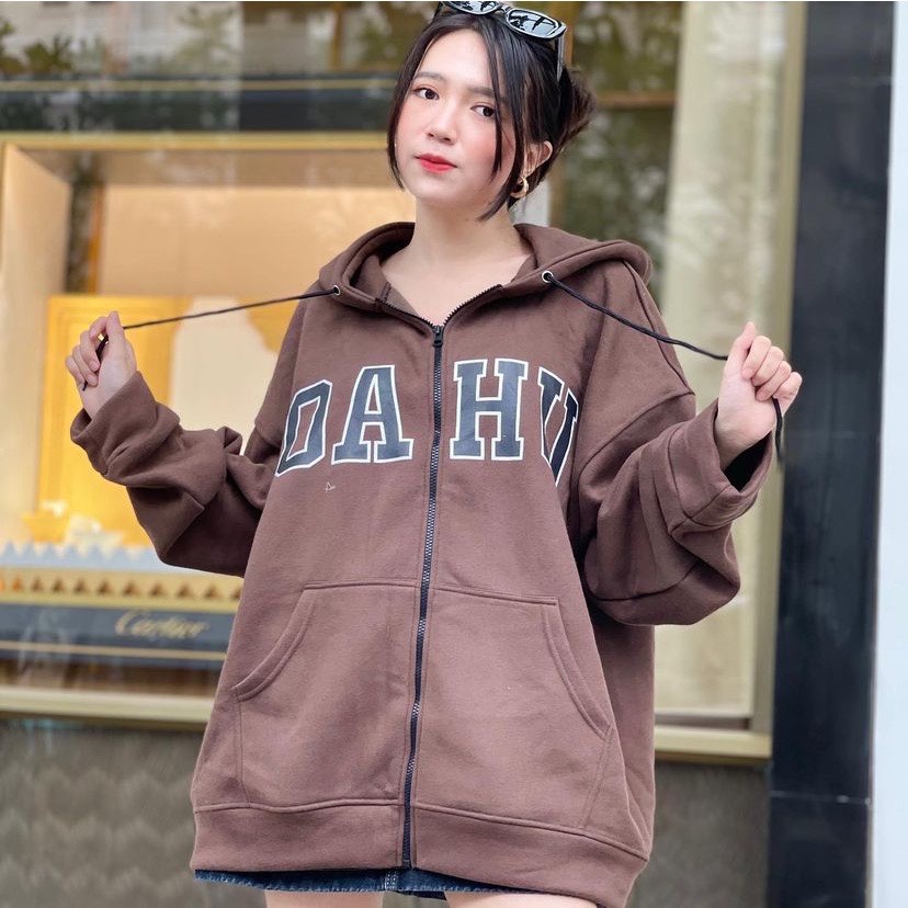 Áo Khoác Nỉ Bông OAHU JACKET Unisex, Áo Hoodie Zip Nam Nữ Form Rộng Phong Cách Hàn Ảnh thật Có Sẵn | BigBuy360 - bigbuy360.vn