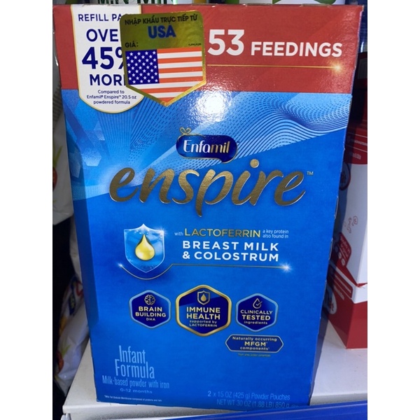 Sữa bột Enfamil Enspire Infant Formula 850g