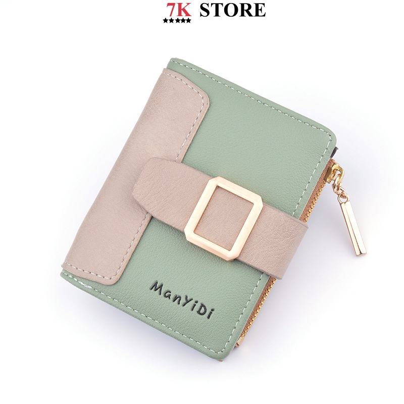 Ví nữ ngắn mini nhỏ gọn bỏ túi đẹp cầm tay thời trang giá rẻ Hàn Quốc 7K STORE V23