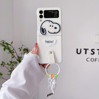 Ốp Điện Thoại Cứng Chống Sốc Kèm Móc Khóa Hình Chó snoopy Cho Samsung Galaxy Z Flip 3 5G Samsung Z Flip 4