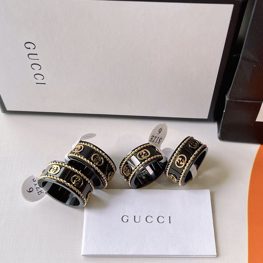 Nhẫn Thép Titan Trang Sức Thời Trang Gucci Cho Nam Và Nữ Senior Quý Phái Trang Trí Văn Phòng Chống Nước Và Rỉ Sét