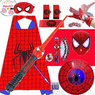 Bộ đồ hóa trang Người Nhện - quần áo siêu nhân SpiderMan cho bé cực chất áo liền quần kèm mũ trùm