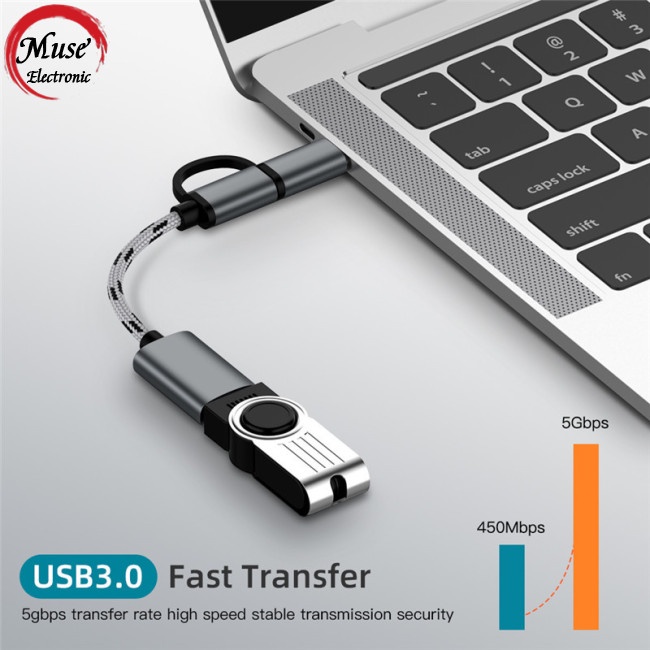 Dây Cáp Chuyển Đổi Dữ Liệu OTG Type-c Sang Usb 2 Trong 1 Cho Điện Thoại / Máy Tính Bảng