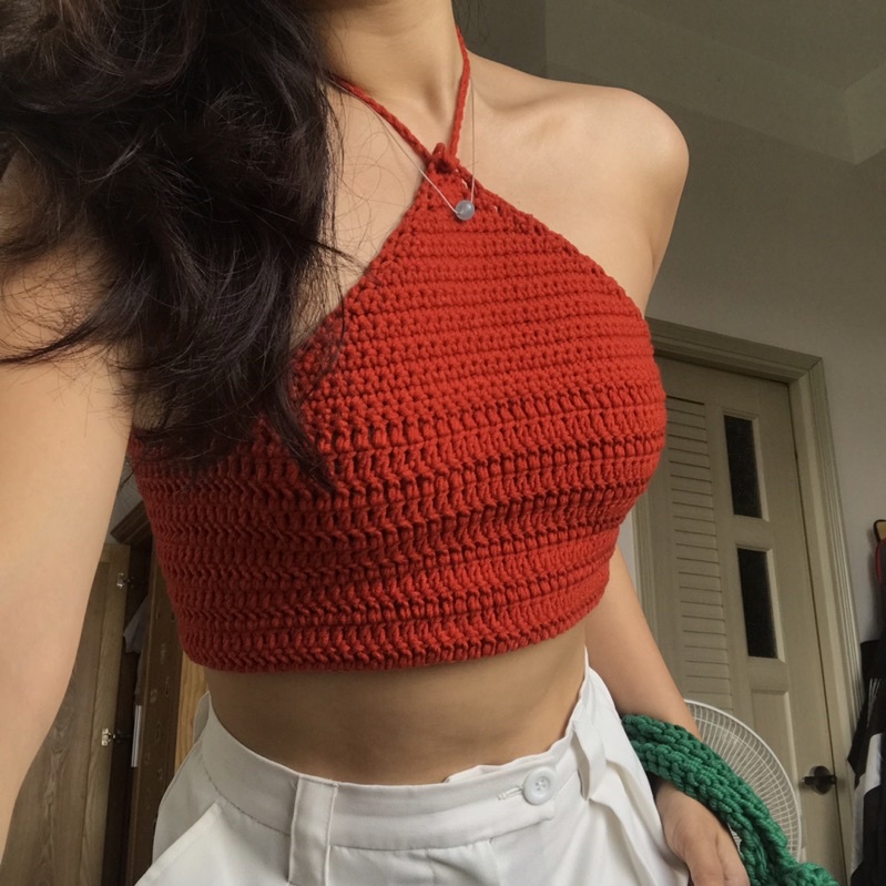 Scarlet Top - áo len crochet handmade xinh xắn