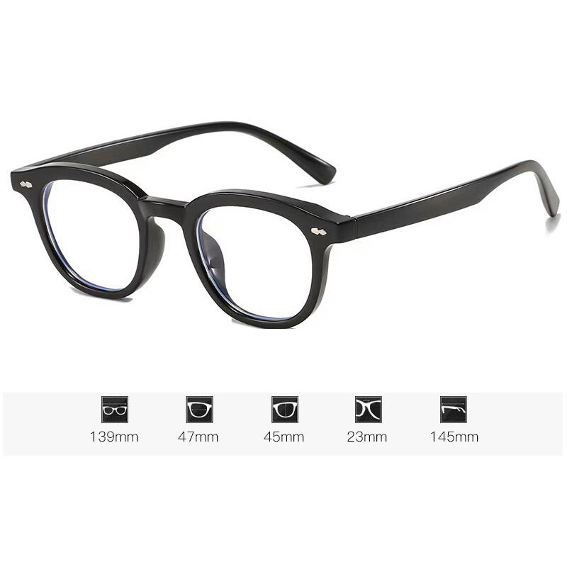 Gọng kính cận thời trang nữ nam phong cách Hàn Quốc mắt tròn cá tính màu sắc thời thượng chống UV400 và tia bức xạ 103