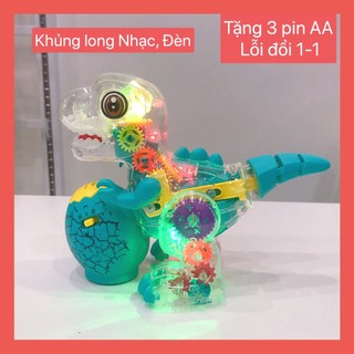 Đồ chơi khủng long đèn phát sáng, nhạc vui nhộn cho bé trai và bé gái