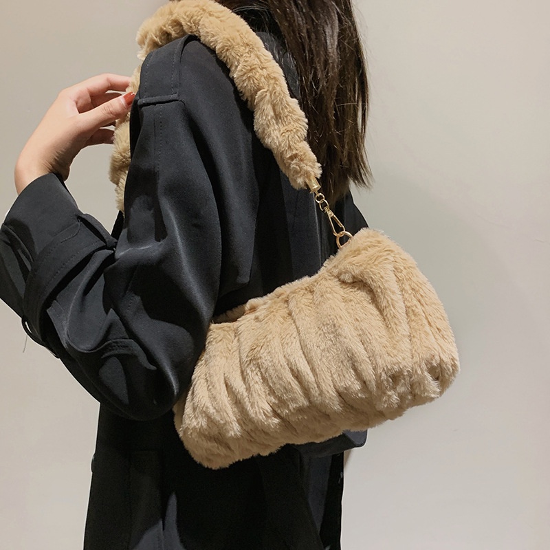 Túi Xách Đeo Vai Phủ Bông Xếp Ly Thời Trang Nữ Đơn Giản 2022